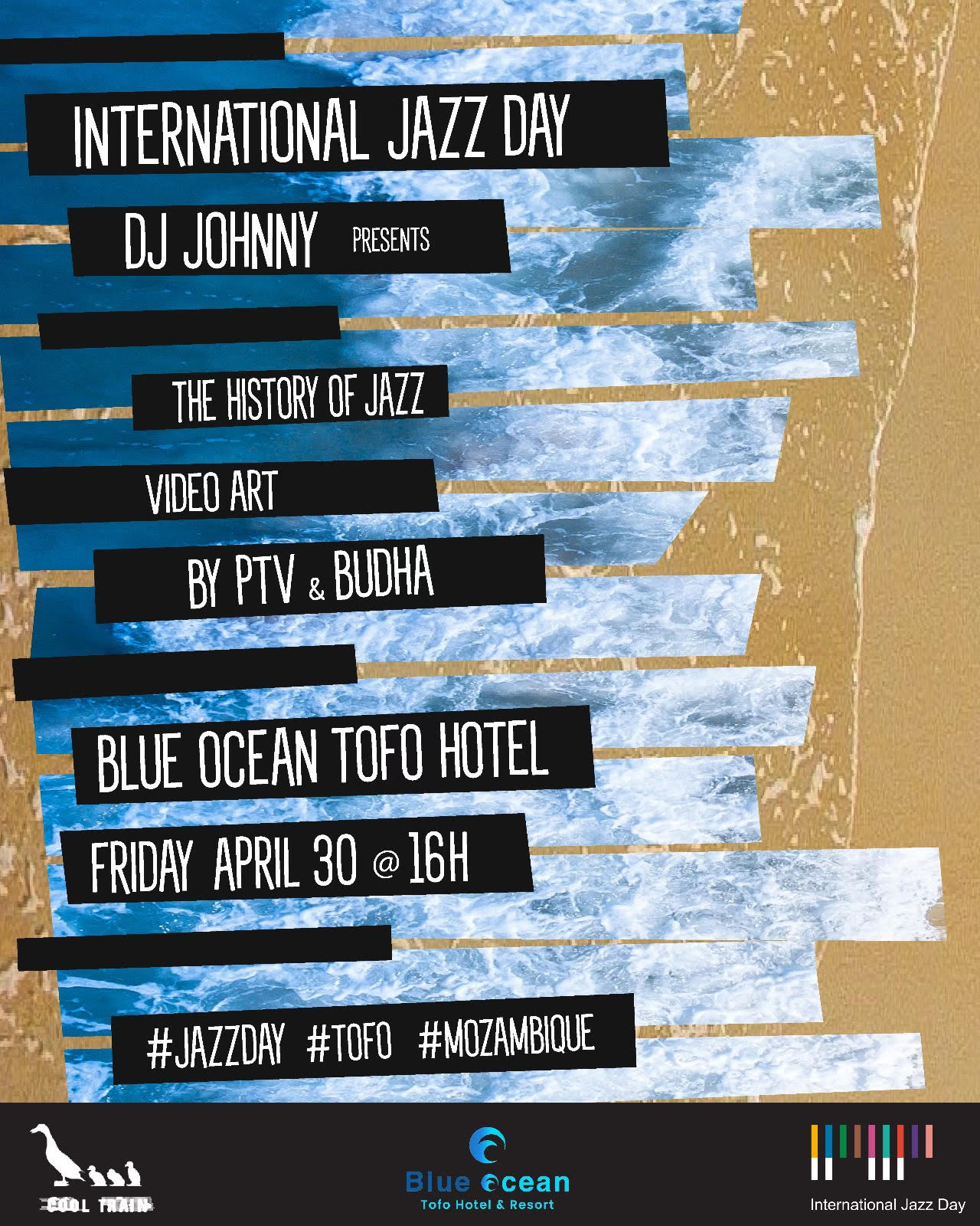 Come and celebrate International Jazz Day at Praia do Tofo, Mozambique!